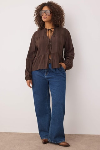 Camisa regular fit - Marrón