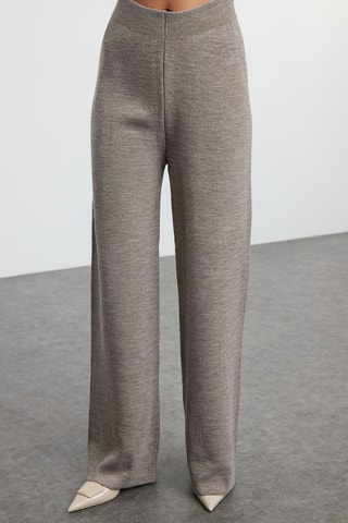 Chaleco y pantalón wide leg - Topo