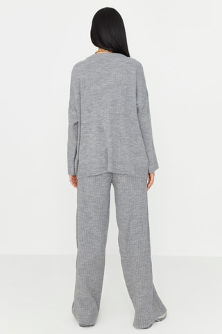 Jersey y pantalón wide leg - Gris