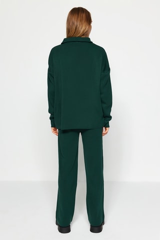 Jersey y pantalón wide leg - Verde oscuro