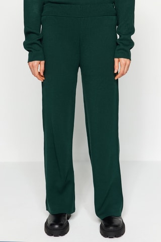 Jersey y pantalón wide leg - Verde oscuro