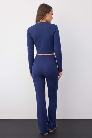 Top y pantalón flare - Azul marino