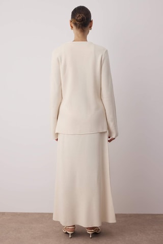 Cárdigan y falda larga - Crudo