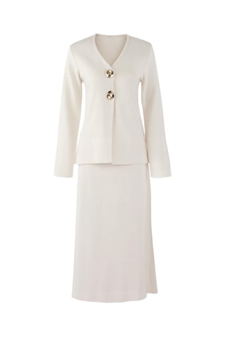 Cárdigan y falda larga - Crudo