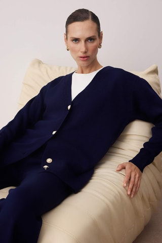 Cárdigan y pantalón - Azul marino