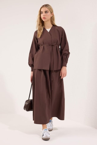 Camisa y falda larga - Marrón