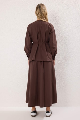 Camisa y falda larga - Marrón