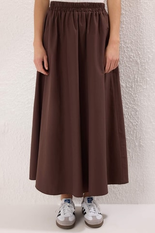 Camisa y falda larga - Marrón