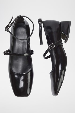 Babies con brillo de tacón - Negro