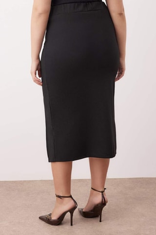 Falda midi - Negro