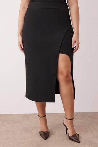 Falda midi - Negro