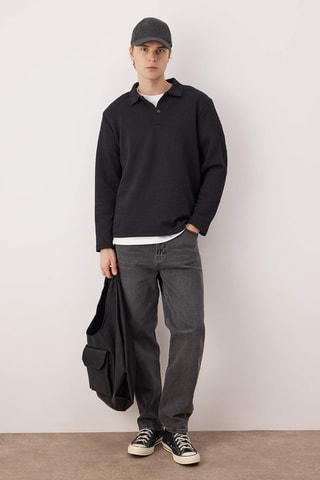 Sudadera relaxed - Negro