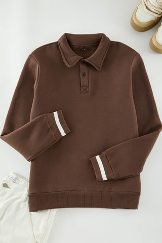 Sudadera regular fit - Marrón