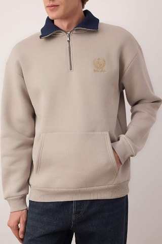 Sudadera oversize - Beige