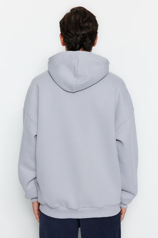 Sudadera oversize - Gris claro
