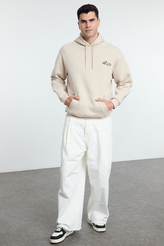 Sudadera oversize - Beige