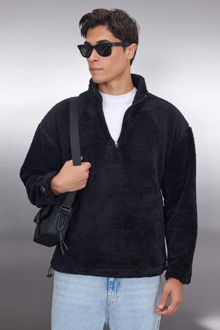 Sudadera regular fit - Negro