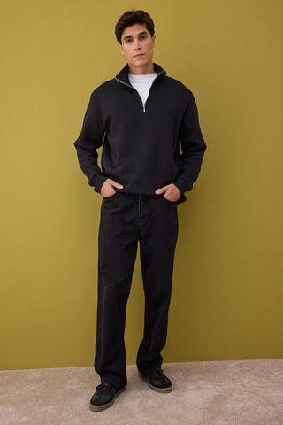 Sudadera regular fit - Negro