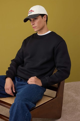 Sudadera regular fit - Negro