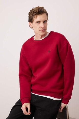 Sudadera oversize - Rojo