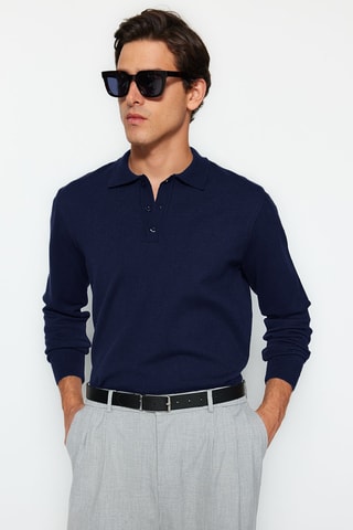 Jersey regular fit - Azul marino