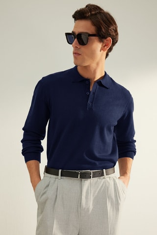 Jersey regular fit - Azul marino