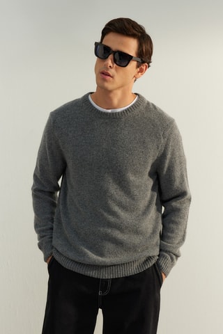 Jersey de lana - Gris jaspeado