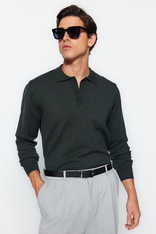 Jersey regular fit - Verde oscuro