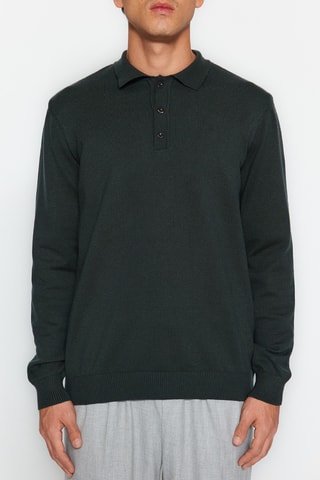 Jersey regular fit - Verde oscuro