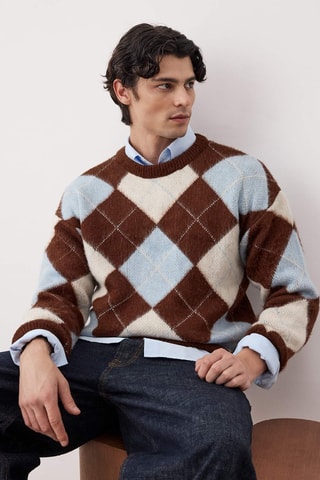 Jersey regular fit - Marrón