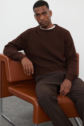 Jersey regular fit - Marrón