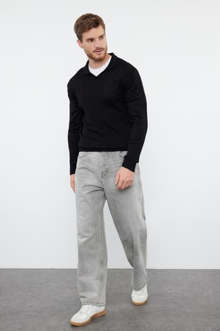 Jersey slim fit - Negro