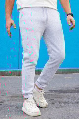 Pantalón de chándal - Gris claro jaspeado