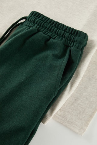 Pijama - Beige y verde