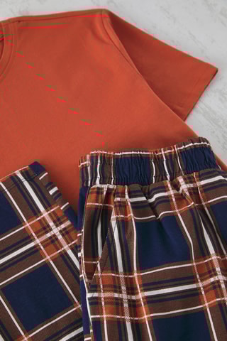 Pijama - Naranja y azul