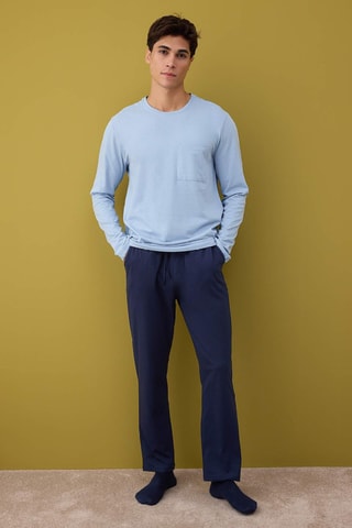 Pijama - Azul claro y azul marino