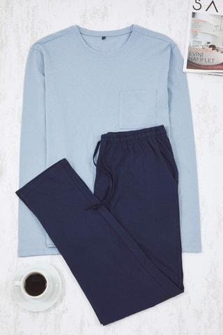 Pijama - Azul claro y azul marino