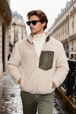 Chaqueta regular fit - Crudo