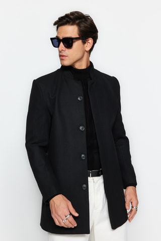 Abrigo slim fit - Negro