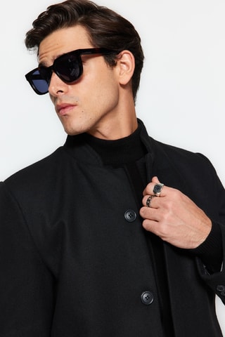 Abrigo slim fit - Negro