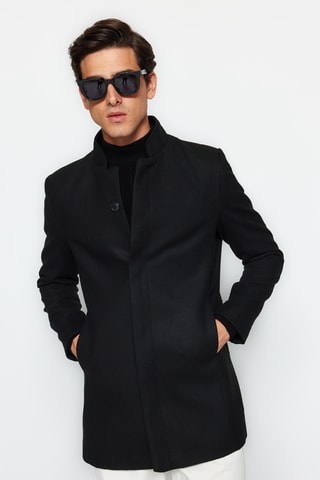 Abrigo slim fit - Negro