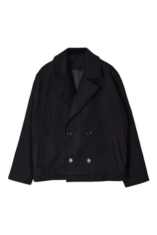 Abrigo marinero regular fit - Negro