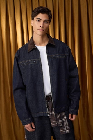 Chaqueta regular fit - Azul oscuro