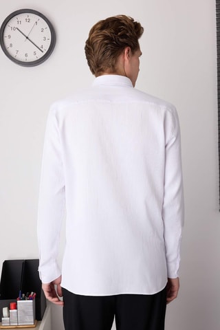 Camisa slim fit - Blanco