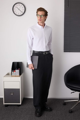 Camisa slim fit - Blanco