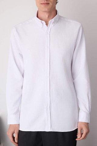 Camisa slim fit - Blanco