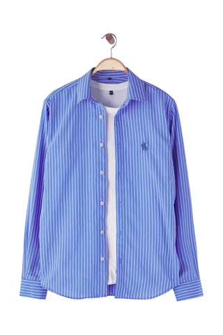 Camisa slim fit - Azul