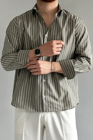 Camisa regular fit - Caqui