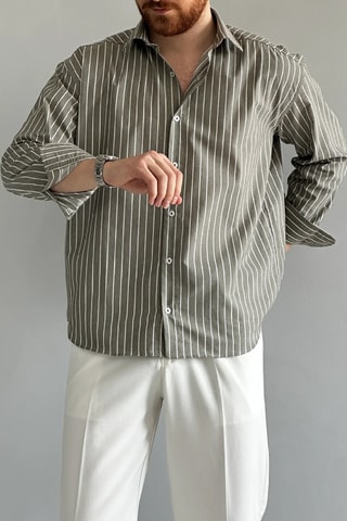Camisa regular fit - Caqui