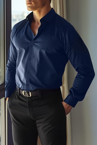 Camisa slim fit - Azul marino